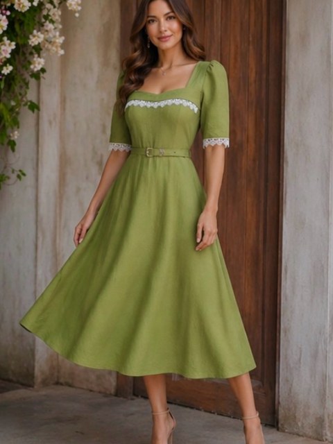Vestido Mídi Retrô
