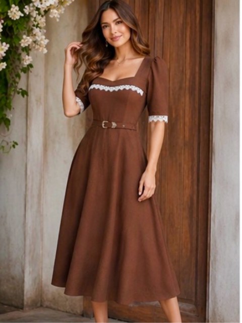 Vestido Mídi Retrô