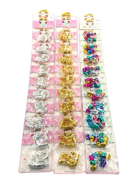 Anel Trança Cabelo Algema Dread Kit 3 Tiras 360 Peças
