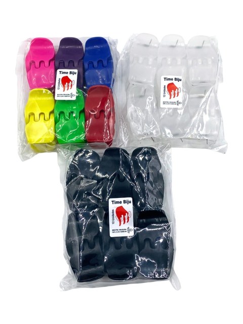 Piranha de Plastico Cabelo Presilha Fofa Kit 72 Peças M
