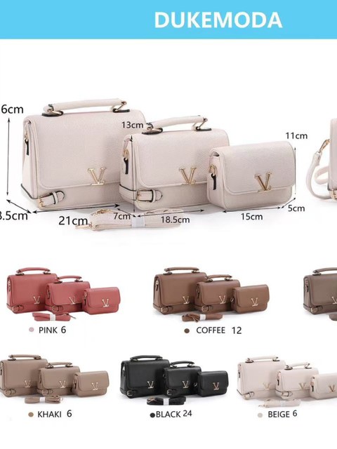 Bolsa feminina kit com 3 pc
