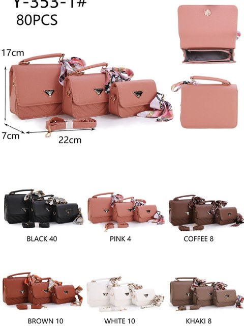Kit de bolsas pequenas 3 peças. Cód. 353-1