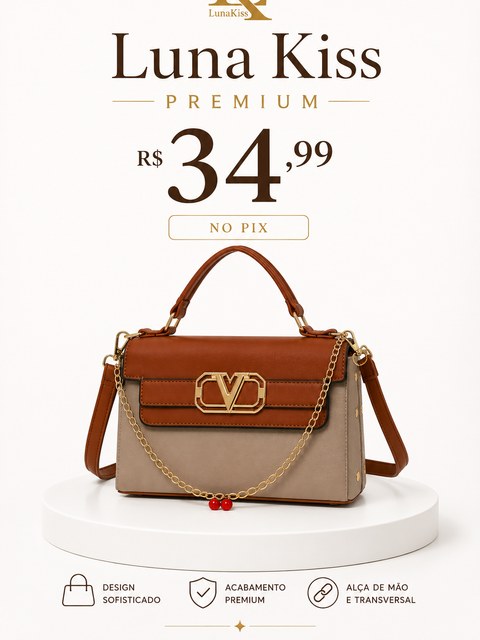Bolsa Feminina Bicolor Luna Kiss Premium
