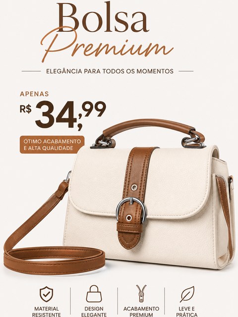 Bolsa Feminina Bicolor Basic Premium