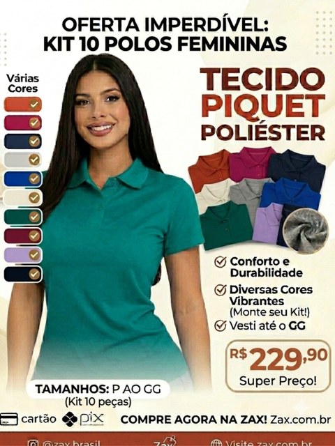 Kit 10 polos feminina ( super preço )