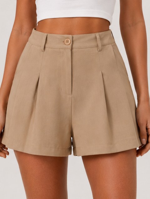 Short Alfaiataria Prega Elegance Fit Feminino