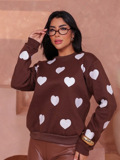 Blusa Moleton Feminino Coração