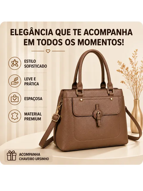 Bolsa Feminina(L814) Ombro Elegante Alça Transversal Grande