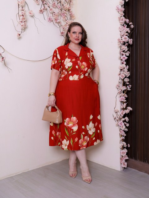 Vestido Camisa com Bolso