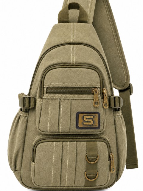 Bolsa Lona Masculina Feminina 1 Alça Transversal