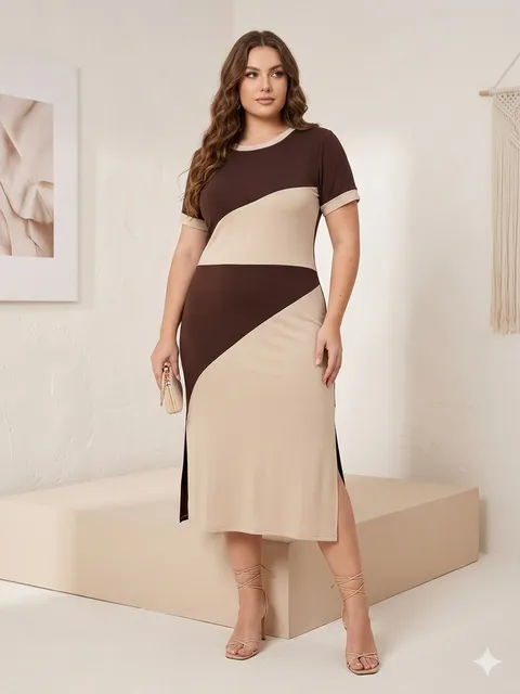 Vestido Melina slim com fendas laterais e bolsos