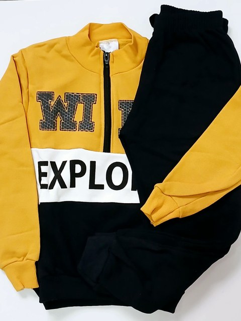 Conjunto Infantil Moletom Flanelado com zíper