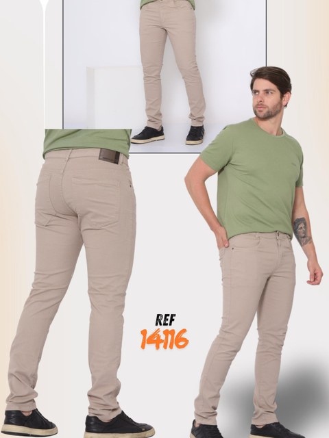 Calça Masculina Sarja com lycra