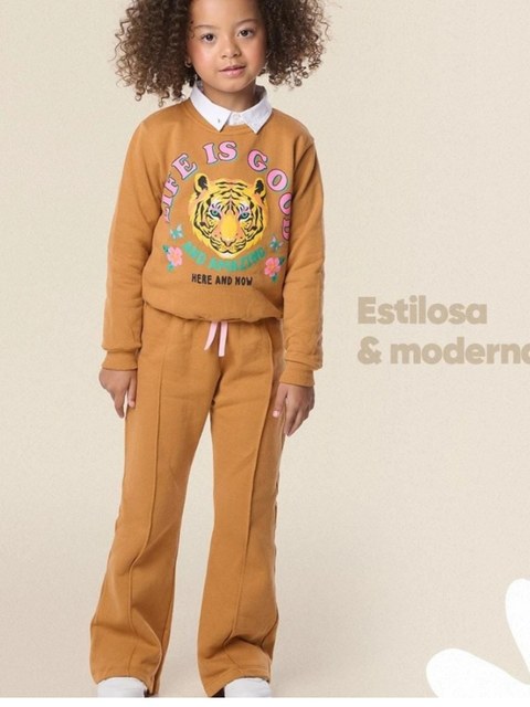 Conjunto Infantil Moletom menina com calça Flare