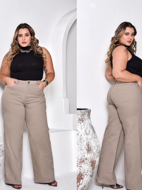 Calça  Plus Size Wide Leg