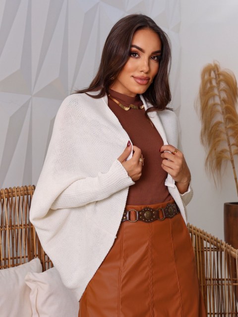 Cardigan Casulo Moda Feminina Tricot Manga longa Casual