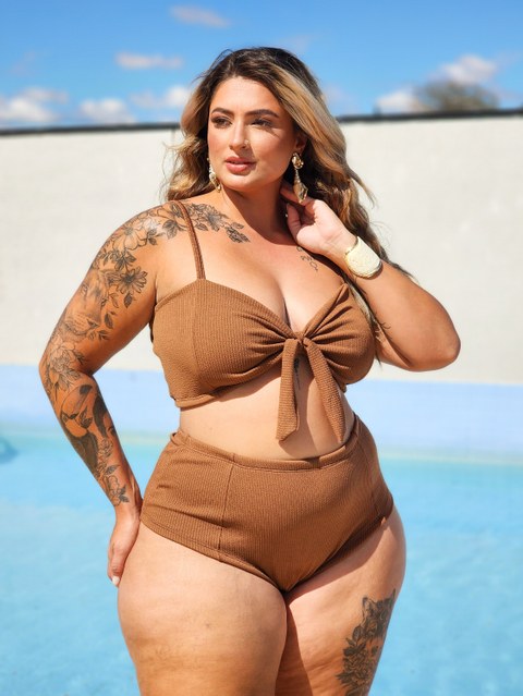 Biquíni Plus Size Moda Praia Feminina Banho