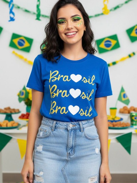 Blusa t shirt brasil