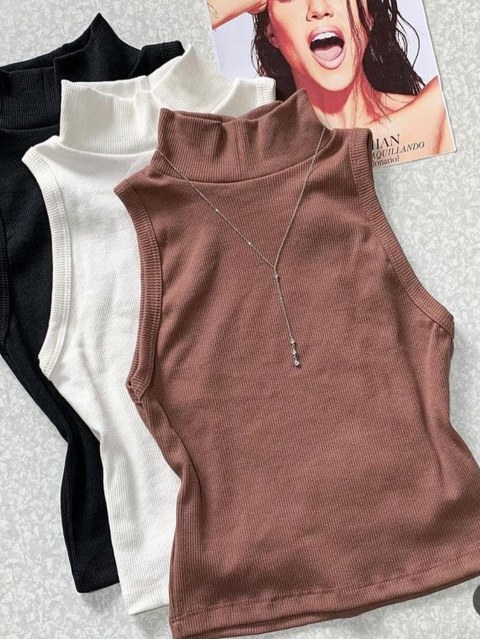 Blusa Ribana gola alta