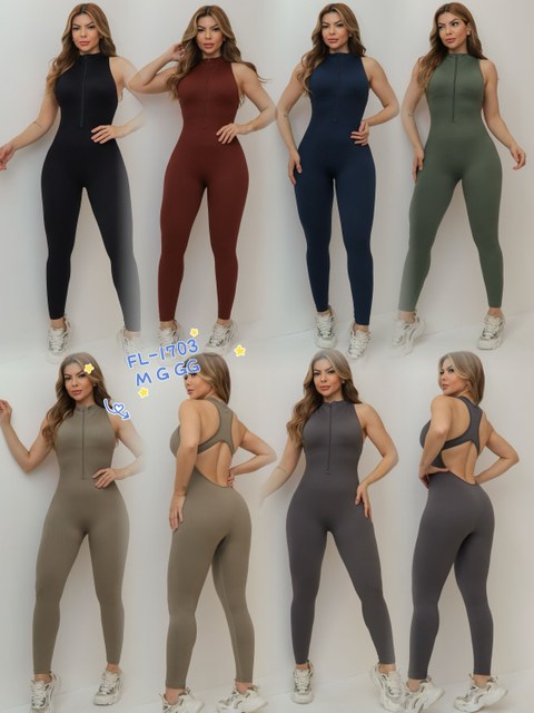 Macacão com bojo de canelado grosso importado 1703