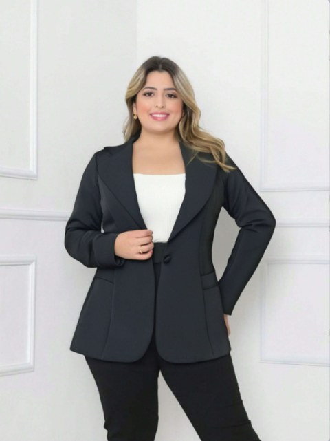 Blusa Blazer Plus Size de alfaiataria Flora 219
