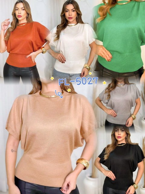 Blusa de modal morcego importado promoção Flora 5027