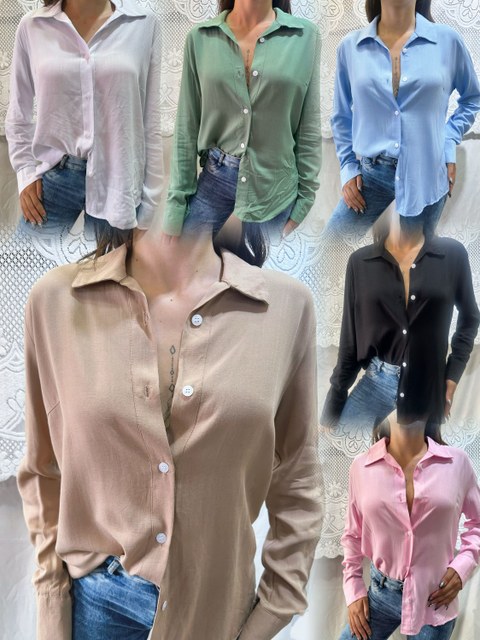 Blusa camisa de viscolinho promoção v53