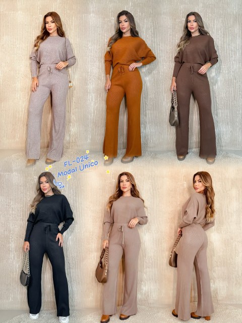 Conjunto (blusa morcego com calça ) de modal 024