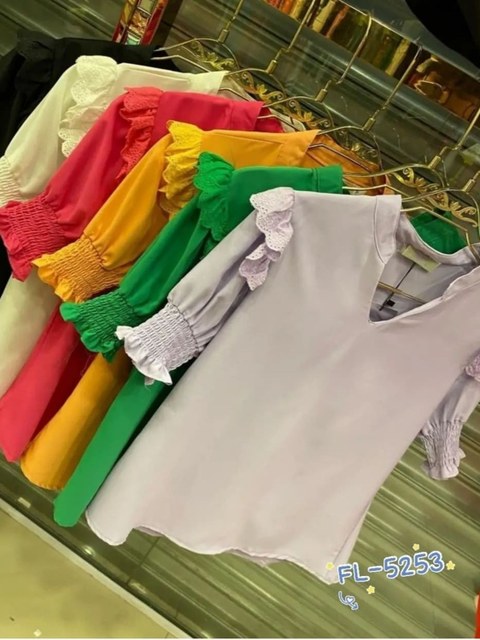 Blusa crepe  manga curta i. Portado promoção 5253