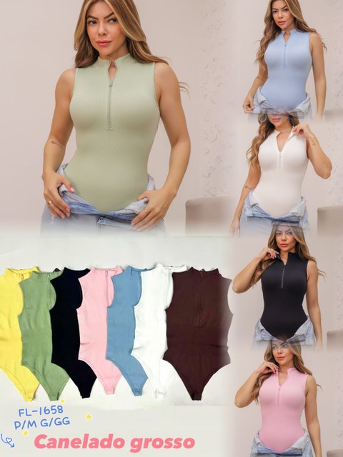 Blusa Body Cavado de canelado grosso importado 1658