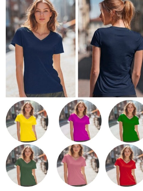 Blusa Básica Gola V Lisa