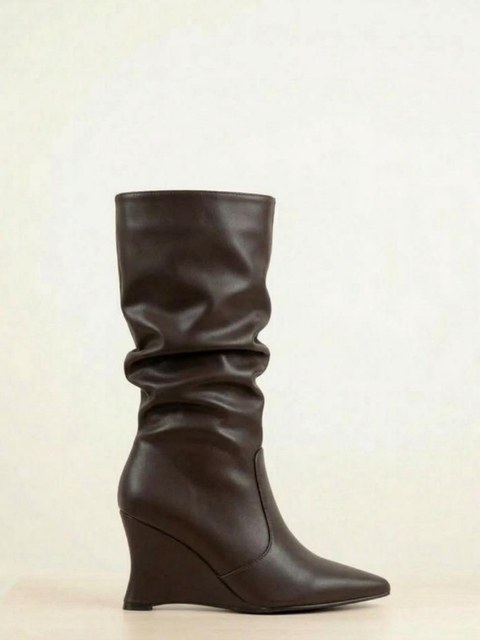 Bota Cano Médio Drapeada Joyce 156100