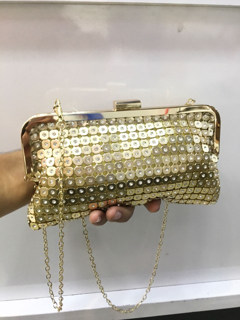 Bolsa clutch com strass brilhante e cristais #HX23-29