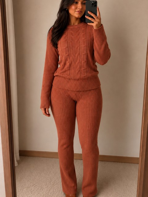 Conjunto tricôt modal