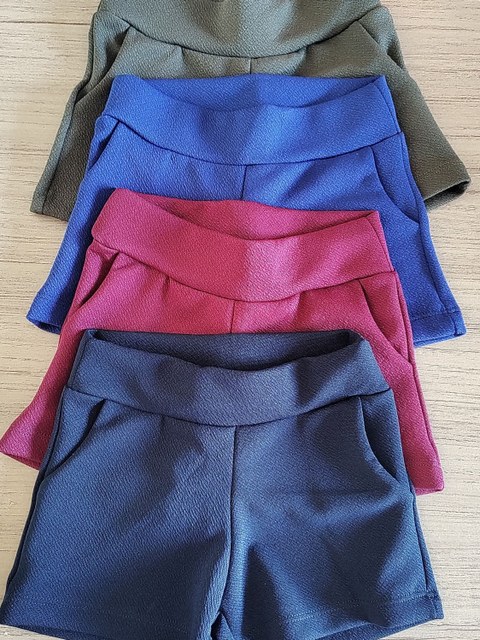 Short infantil de malha