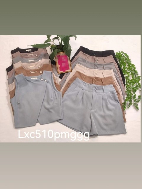 Conjunto twil shorts com colete