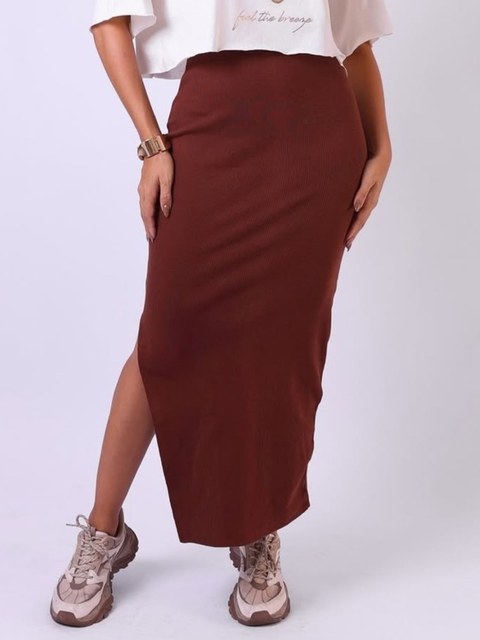 Saia Longa em Ribana de Algodao