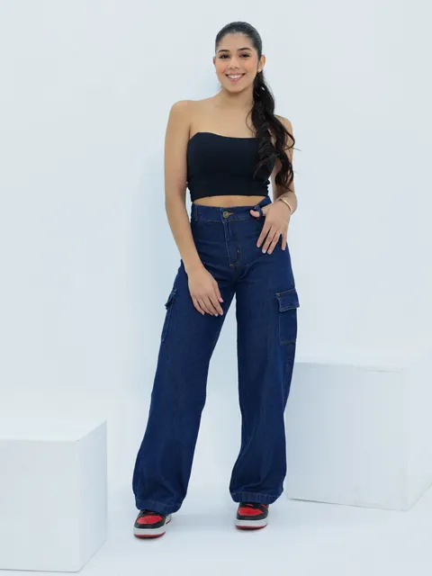 Calça Jeans Cargo Juvenil Flashoeskids