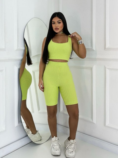 Conjunto Feminino 2 Peças Ciclista | Cropped e Short Anarrug