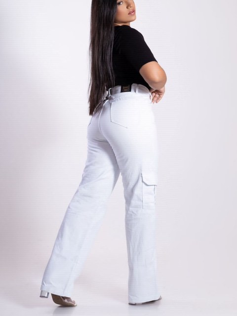 Wide Leg Cargo Branca