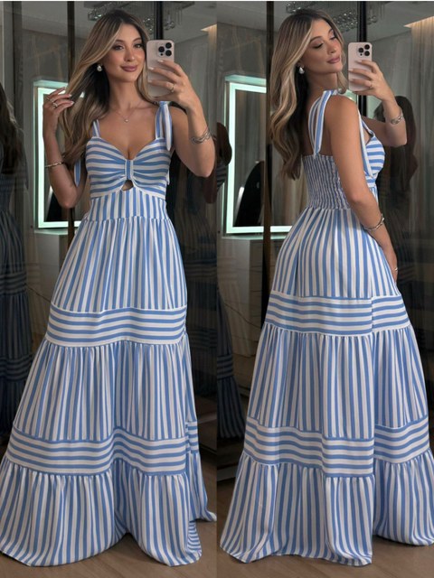 Vestido longo com bojo