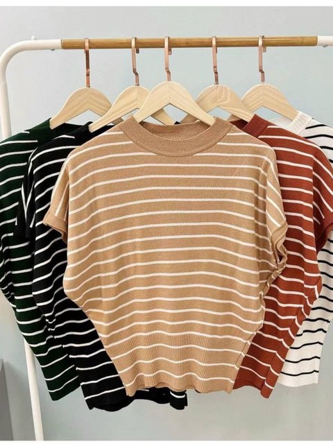 Blusa modal morcego listrada