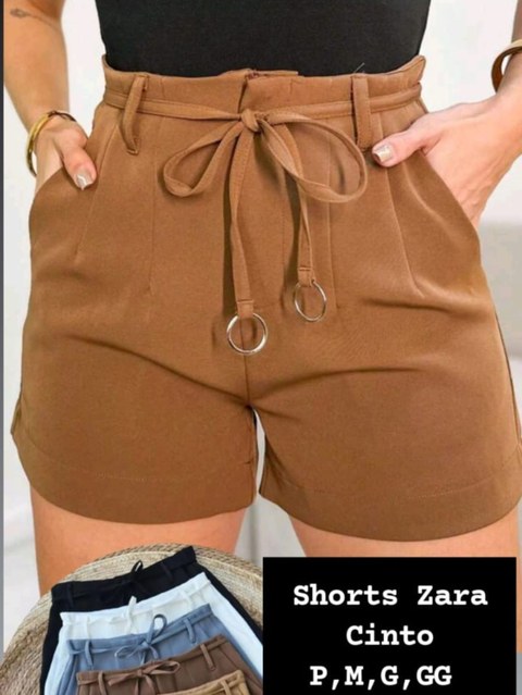 Shorts alfaiataria modelo Zara com cinto