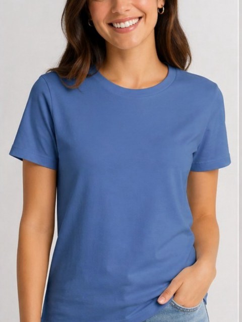 Camiseta lisa algodão com elastano moda verão