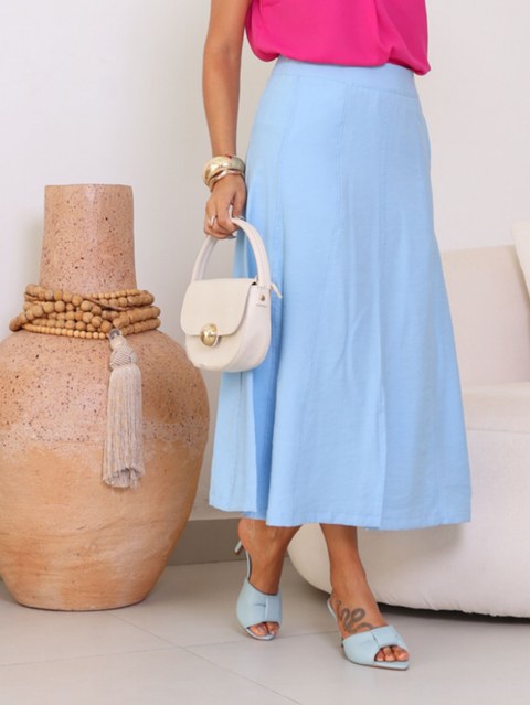 Saia Midi Catalina com Bolsos
