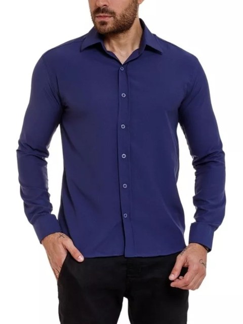 Camiseta social masculino manga longa