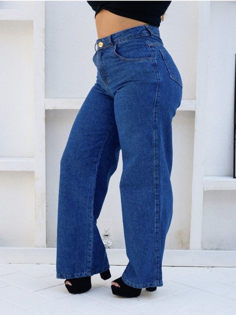 REF 223 CALCA JEANS FEMININA WIDE LEG