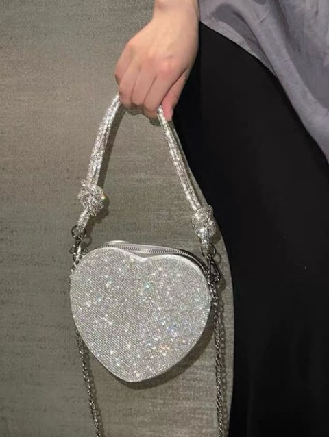 Bolsa brilho coração