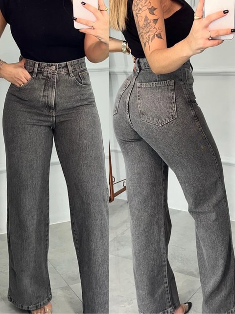 calça wide leg estonada