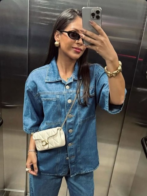 Camisao jeans